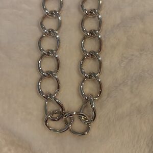 Elegant Monet Silver Chunky Chain Necklace